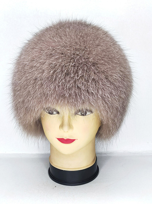 Шапка зимняя меховая женская сноп Анастасия Какао Харьков - изображение 3