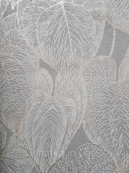 Шпалери вініл на флізеліні AS creation Metropolitan stories By Time 0,53х10 листя золотисте на сірому Київ - фото 1