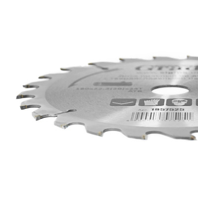 Диск пильний Grad по дереву з твердосплавними напайками Ø180×22.2(20)×24Т, 8000об/хв GRAD (1957525) (1957525) Вінниця - фото 2