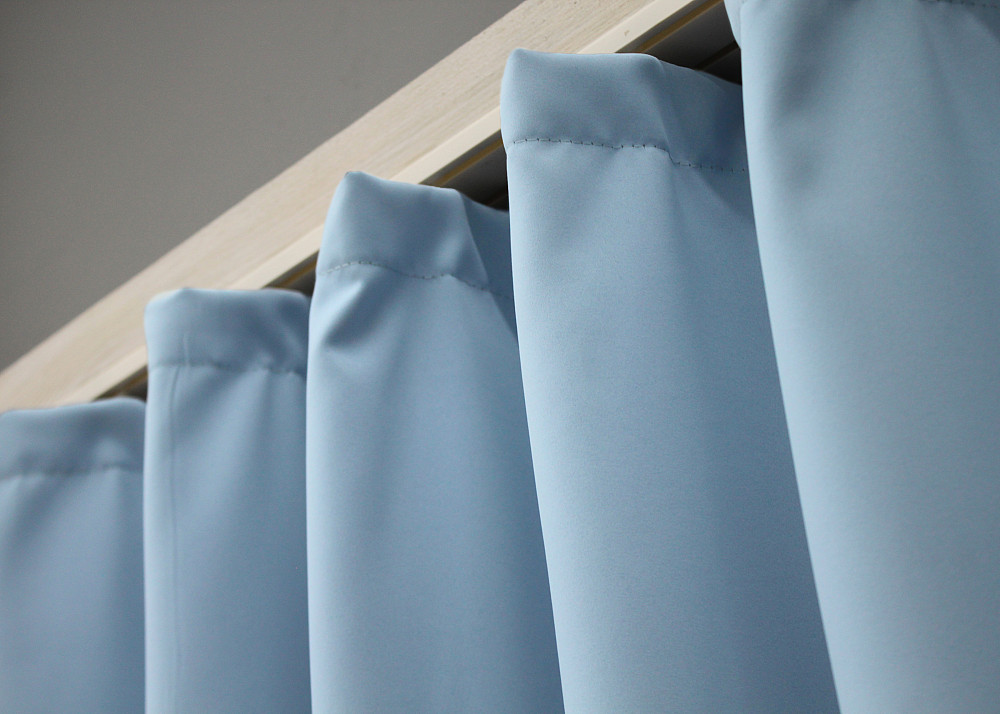 Комплект коротких штор VR-Textil Блекаут Midnight № 1676ш Блакитний 140х170 см 2 шт (35-0324) Київ - фото 8