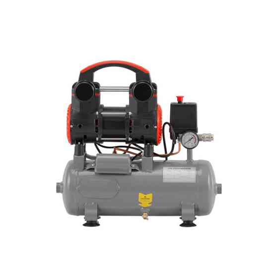 Компресор, 9 л, 0,75 кВт, 230 В, 8 aтм, 200 л/хв, 1400 об/хв,  безмасляний, 2 циліндри, 63 дБ INTERTOOL PT-0015 Киев