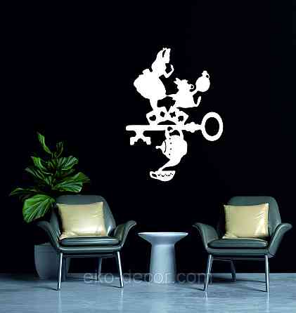 Декоративное настенное Панно «Алиса в стране чудес», Декор на стену 110*80 см, Белый Киев