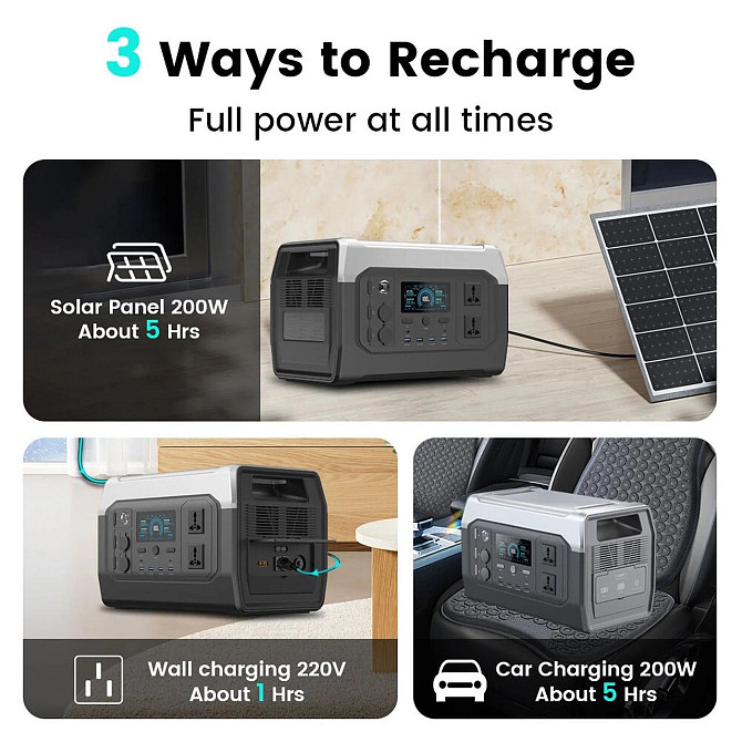 Зарядная станция XPower XP1000 (UltraCharging, LiFePO4, 320000 mAh, 1024 Wh/1800W) Дніпро - фото 5