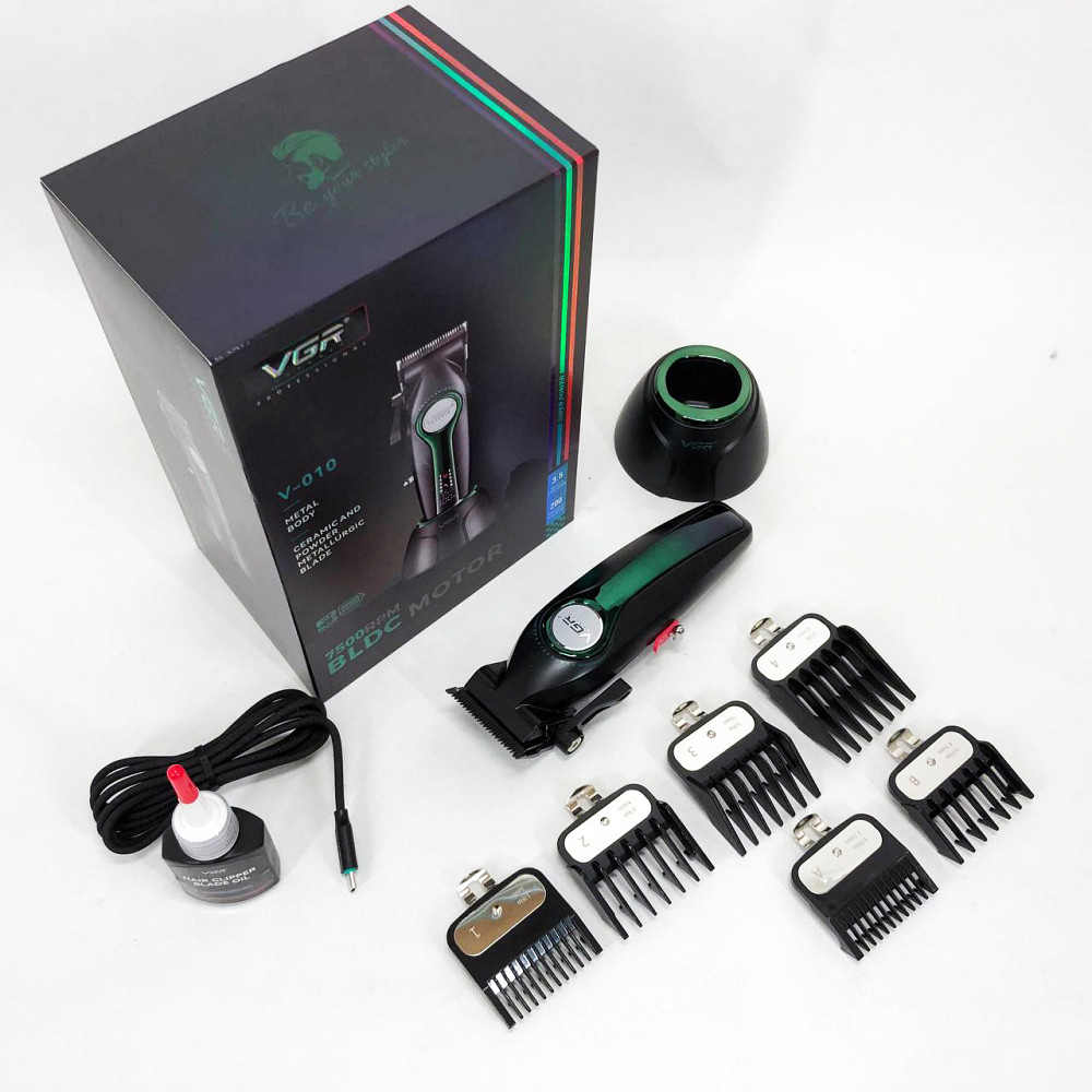 Набір машинок для стрижки, Професійний тример з насадками, Машинка для стрижки з потужним акумулятором QX-89 Львів - фото 7