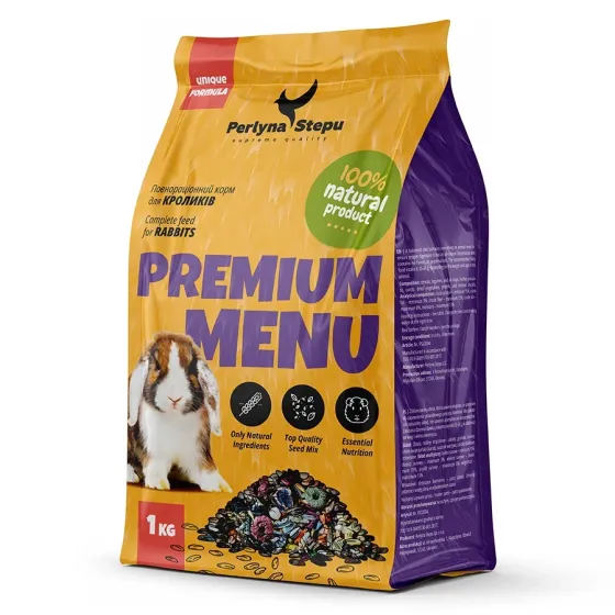 Зерносуміш Перлина Степу: Premium Menu для кроликів, 1 кг Вінниця