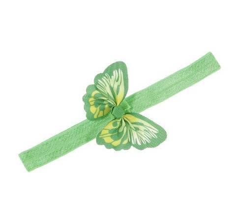 Детская повязка салатовая - бабочка 8*5см, окружность 34-50см Киев - изображение 1
