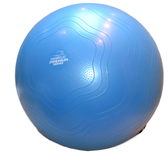 М'яч для фітнесу (фітбол) укріплений PowerPlay 4000 Ø65 cm Premium Gymball Anti-Burst Синій + помпа Каменское - изображение 3