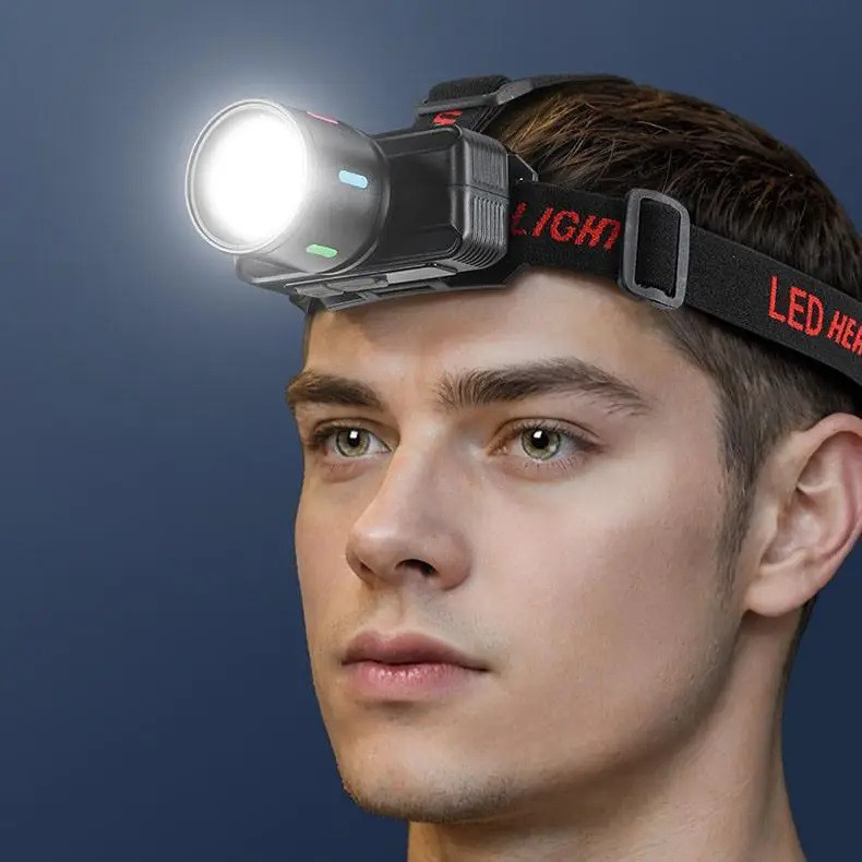 Налобний ліхтар bailong KX-1832-TG, Потужний акумуляторний налобний ліхтарик, Ліхтарик налобник DF-43 Львів - фото 12