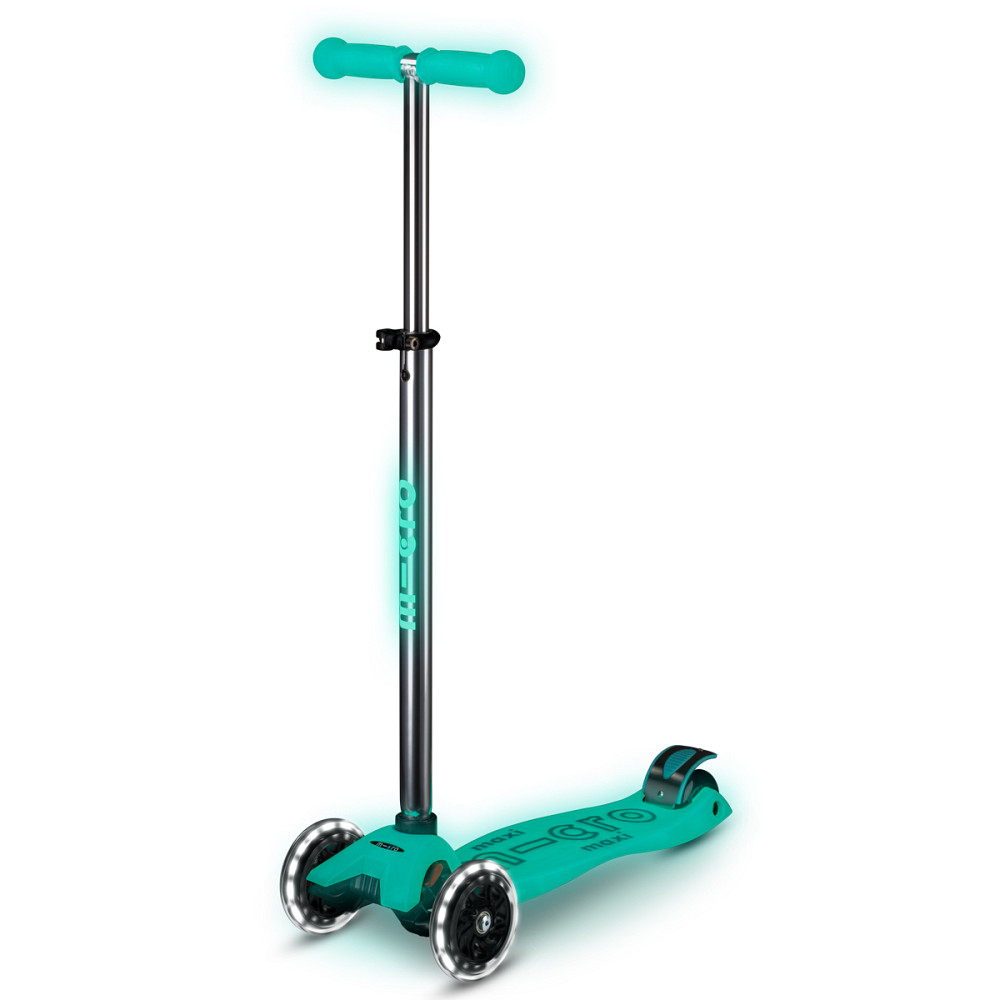 Самокат Micro серії Maxi Deluxe Glow LED – Желейний зелений Дніпро - фото 1