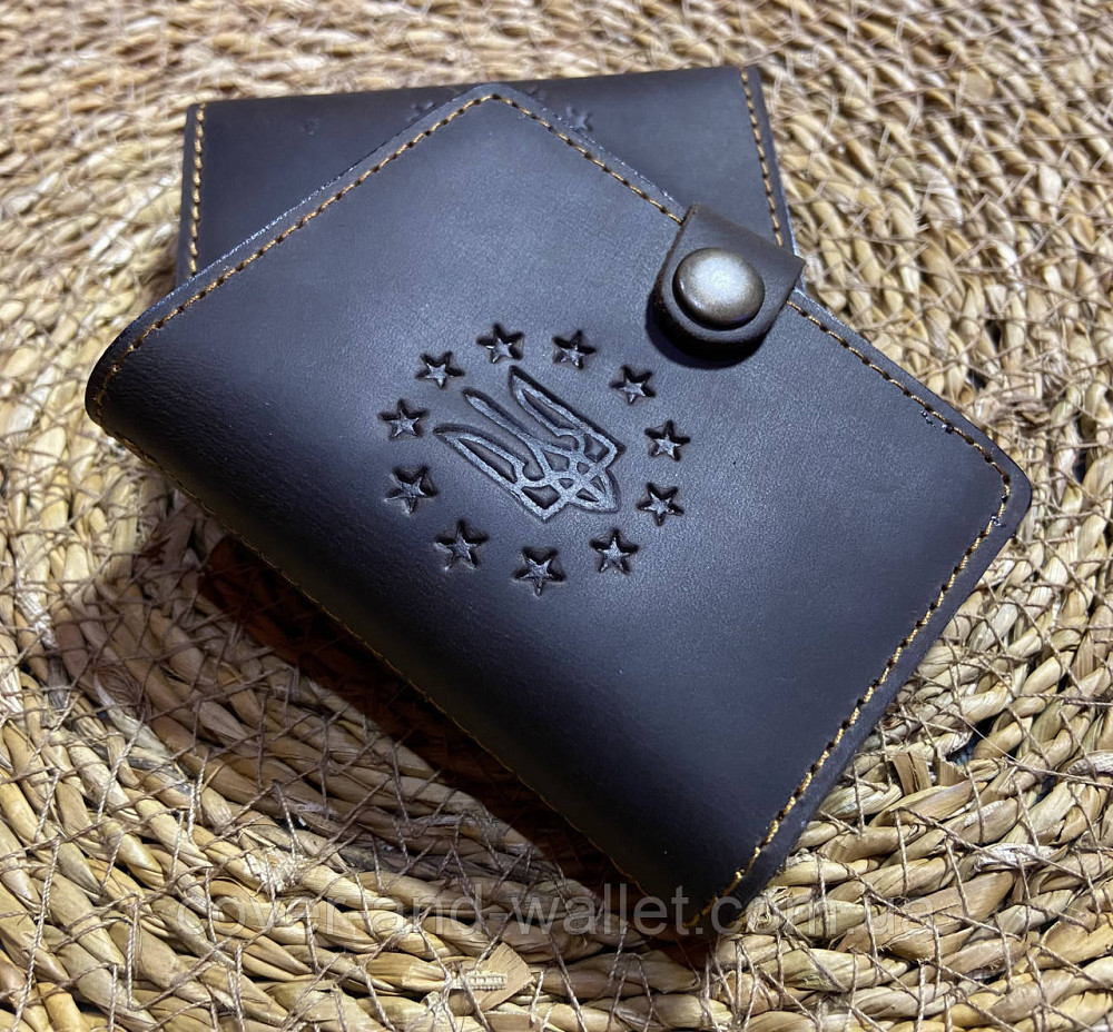 Маленькая обложка картхолдер на авто документы и id паспорт с винтажной кожи Crazy horse Киев - изображение 5