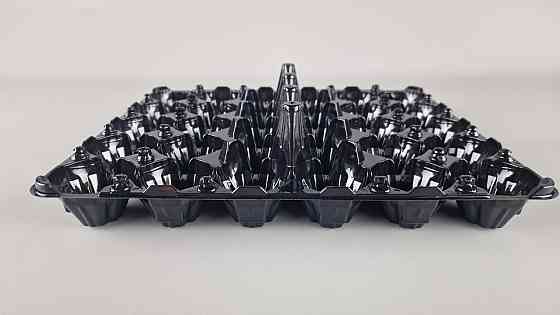 Упаковка для куриных яиц 30 ячеек низ черная (50 шт) Харьков