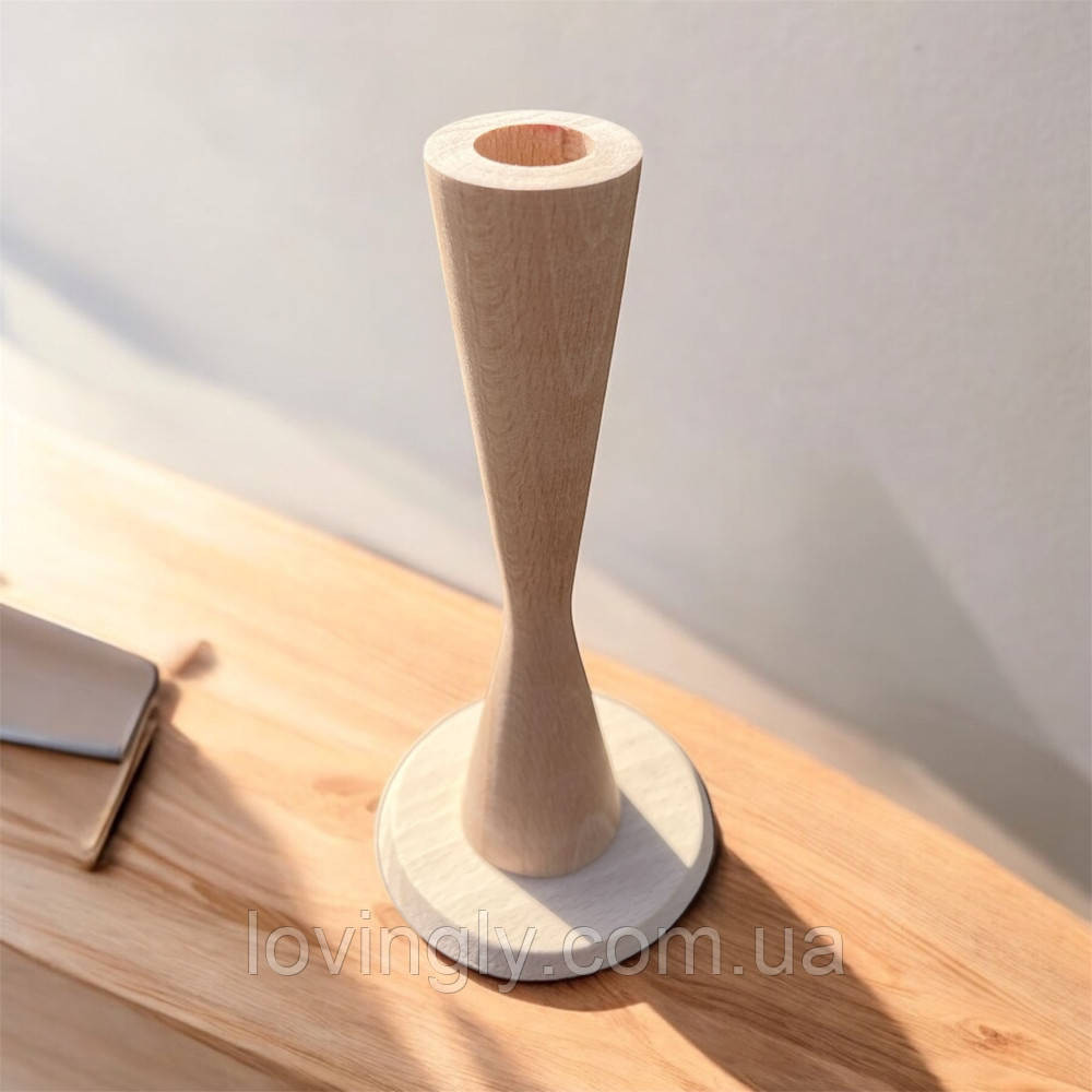 Минималистичный подсвечник из натурального дерева Ирпень - изображение 1