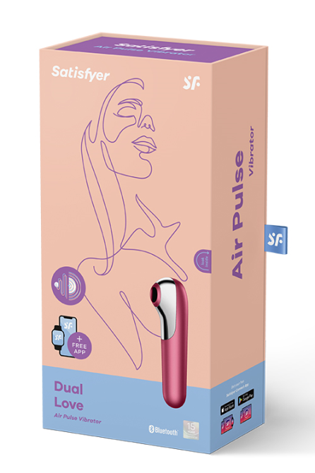 Вакуумный клиторальный стимулятор SATISFYER DUAL LOVE красный Sex Aura Киев - изображение 2