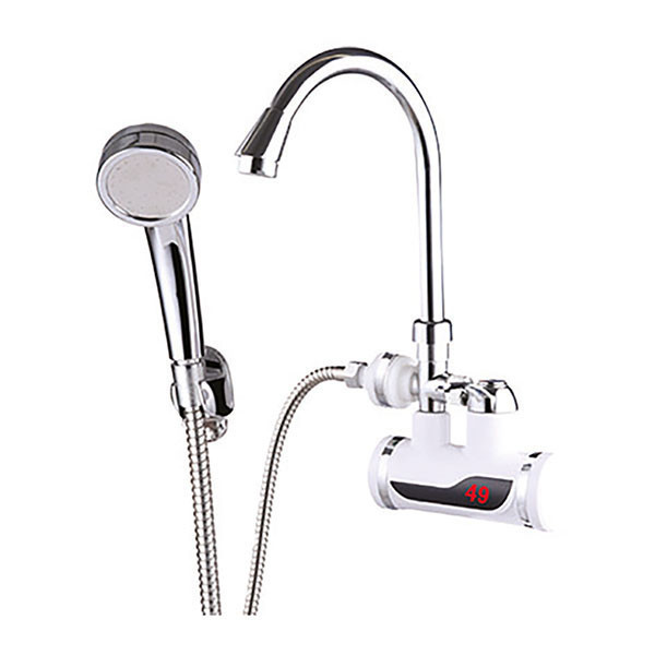 Проточний водонагрівач Zerix ELW08-EW 3,3 кВт настінний з душем та індикатором температури (ZX2788) Чернівці - фото 2