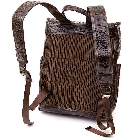 Рюкзак под рептилию кожаный Vintage 20430 Коричневый Киев