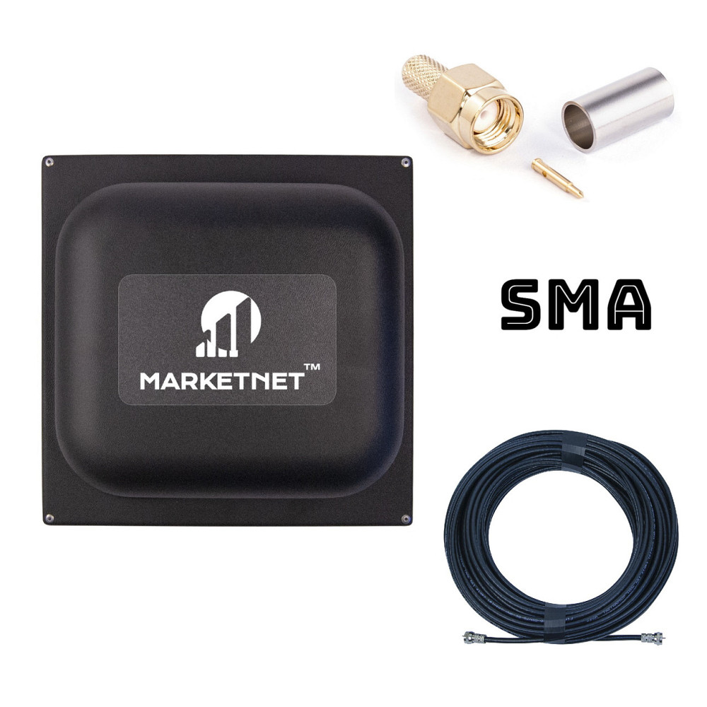Комплект 4G антенна панельная Marketnet Square SMA 21 dBi + Кабель FinMark RG-58 50 Ом Киев - изображение 1