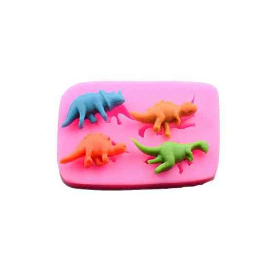 Молд силиконовый Динозавры 58 на 85 мм розовый Киев