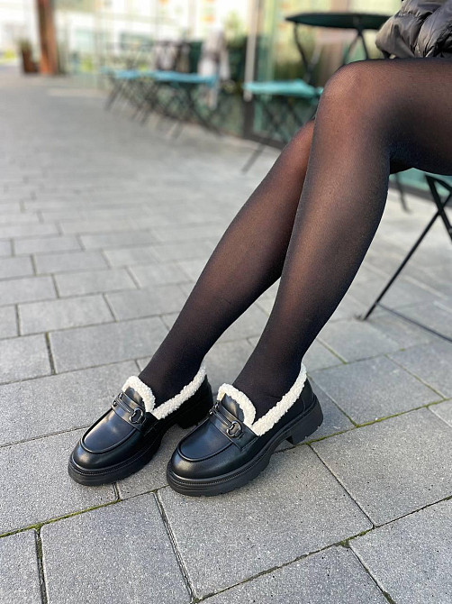 PLPS Лофери жіночі PLPS чорні натуральна шкіра низький хід 36-41 ( -1) Коломыя - изображение 2