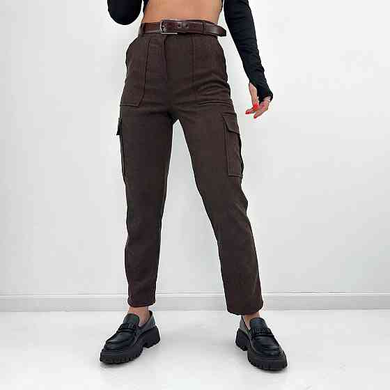 Жіночі вельветові брюки карго "Urban" оптом | Норма Шоколадний, 46 Київ
