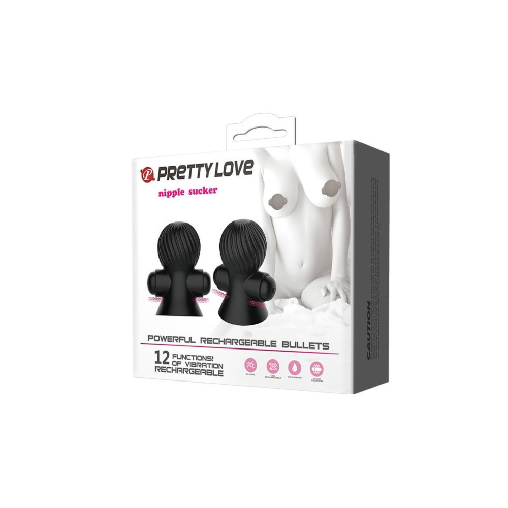 Вібростимулятор для сосків PRETTY LOVE Nipple Sucker, чорний Sex Aura Київ - фото 8