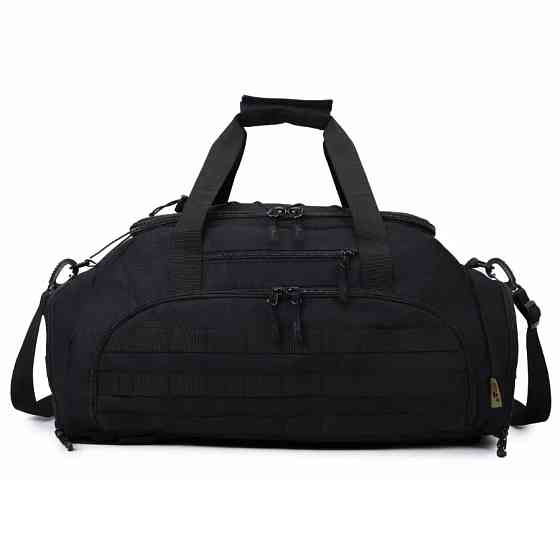 Тактическая дорожная сумка-рюкзак 2 в 1 — упрочненная, универсальная черная RH-20 Ивано-Франковск