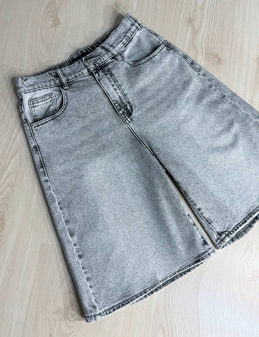 Шорты женские джинсовые Liana 4-017 4-018 бермуды с резинкой на талии большие размеры серые, серый, 33, 33, 90 см, 120 см Киев - изображение 12