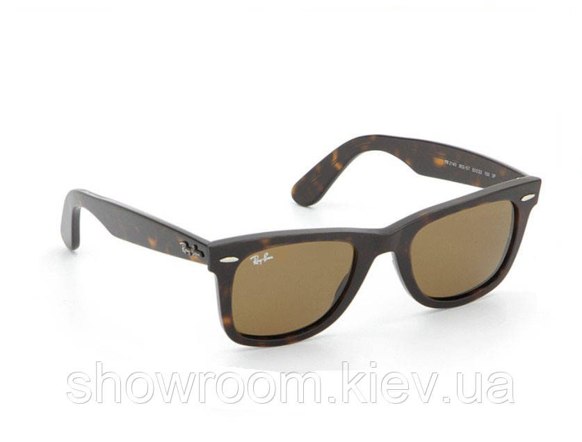 Мужские солнцезащитные очки в стиле RAY BAN Wayfarer 2140-902/57 LUX Киев - изображение 3