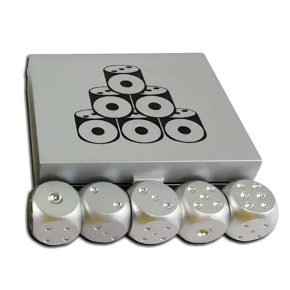 Гральні кістки для покеру RESTEQ. Портативні. Алюмінієвий сплав. У наборі 5 гральних кісток Київ - фото 8