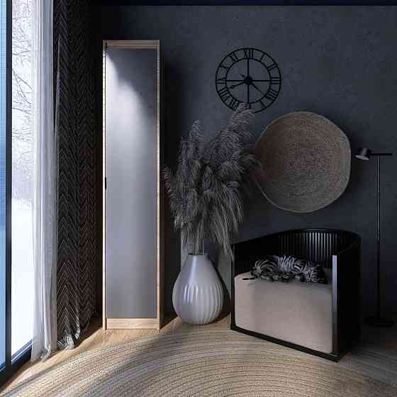 Шкаф-пенал закрытый Эверест Сити-400 Дуб сонома/Графит (DTM-071091) Львов