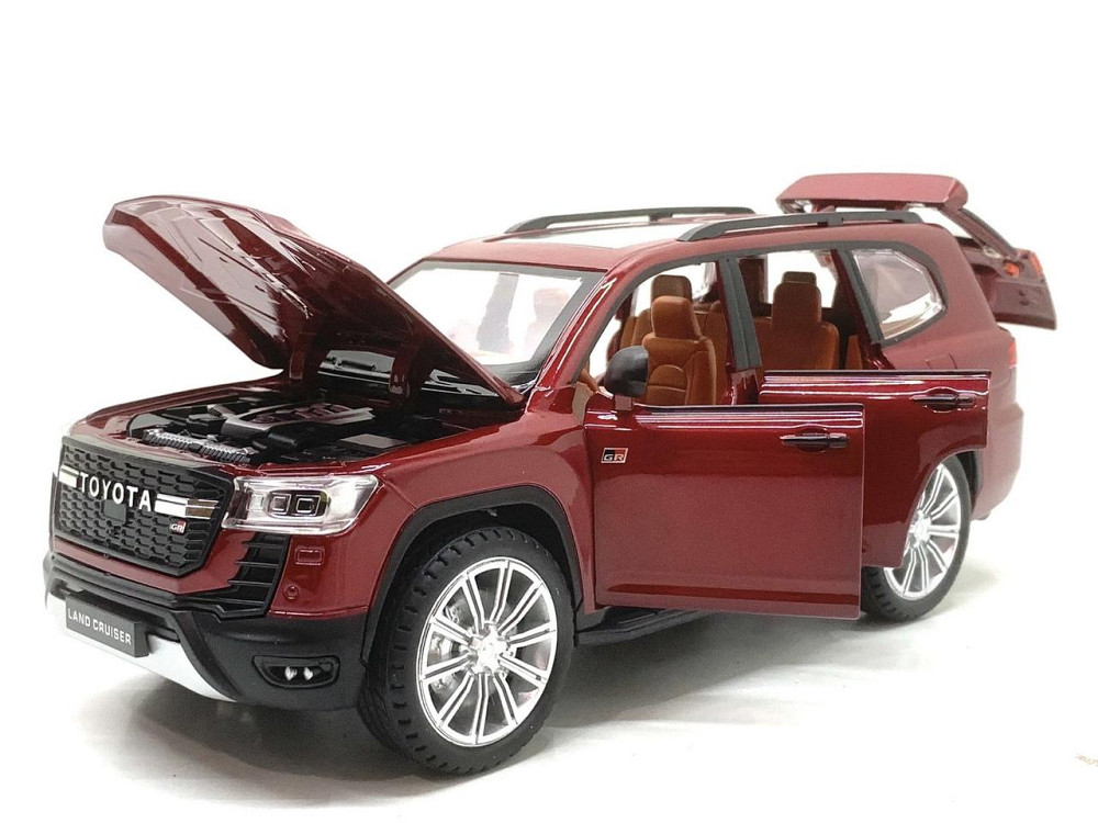 Машина Автосвіт Toyota Land Cruiser інерційна відчиняються двері капот багажник 20 см 1:24 Бордова (AP-2034) Чернігів - фото 8