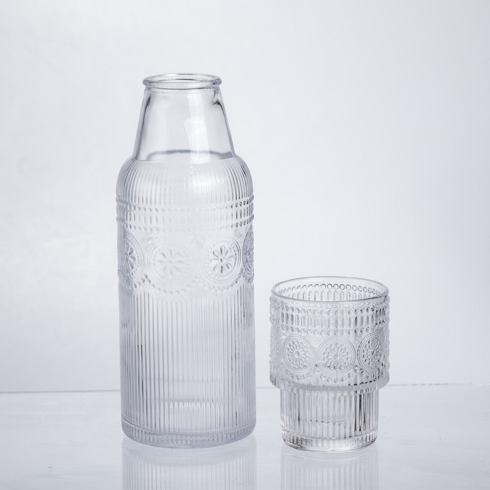 Кувшин з стаканом 700 мл для напоїв прозорий Київ - фото 2