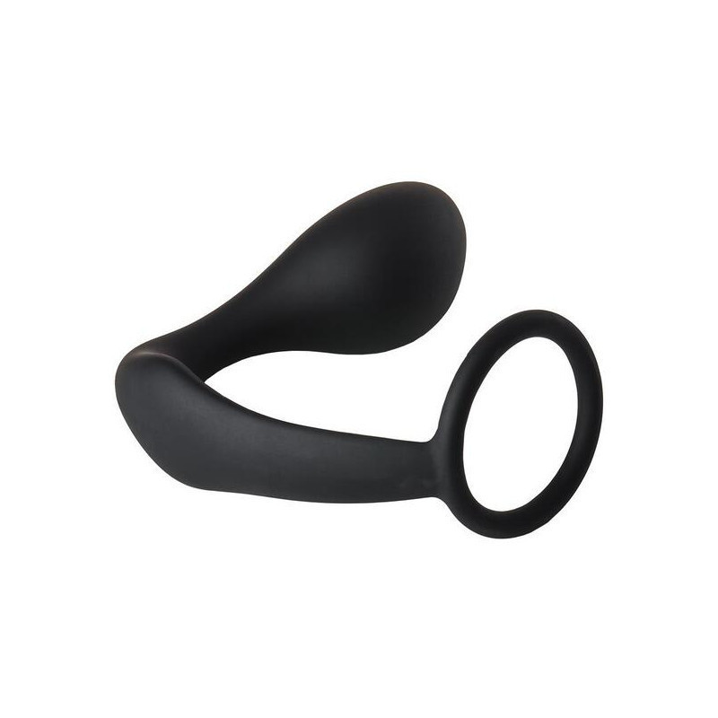 Анальная пробка с эррекционным кольцом FANTASSTIC ANAL PLUG WITH COCKRING BLACK Sex Aura Киев - изображение 2