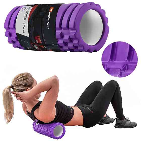 Роллер массажер (валик, ролик) Hop-Sport EVA 33см HS-A033YG фиолетовый Киев