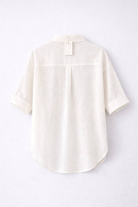 Рубашка женская Mix Ray 4016 оверсайз свободного кроя льняная молочная, молочний, M Киев - изображение 17