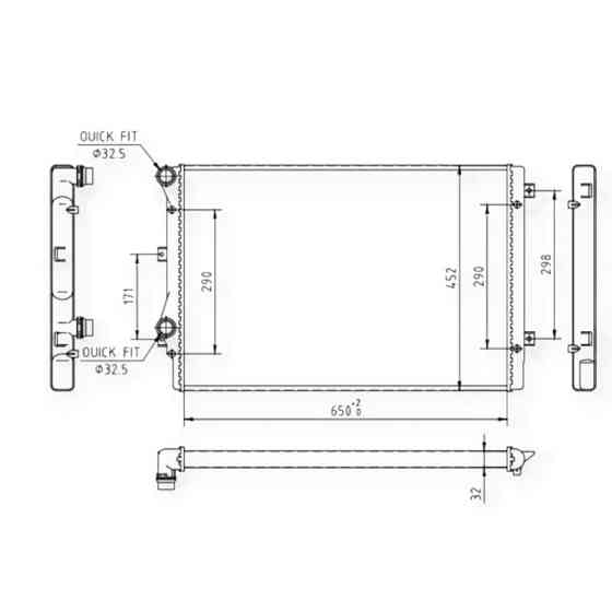 Радиатор двигателя Фольцваген Golf V 1.9TDI 03- охлаждения Мукачево