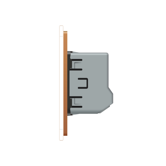 LIVOLO Розумний сенсорний прохідний/перехресний EC вимикач 2 сенсора Livolo золото скло (VL-M7F Коломия