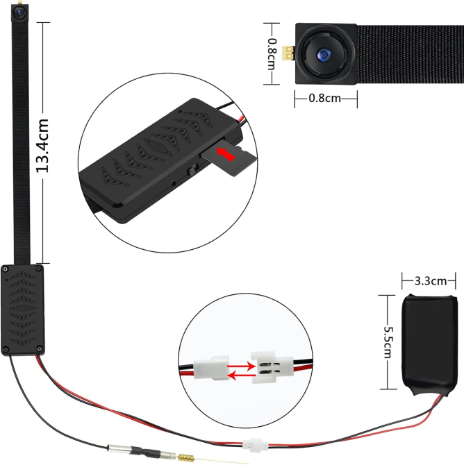 Мини-камера LXMIMI Wi-Fi Full HD 1080P, TuyaSmart, датчик движения, ночное видение, microSD 128 ГБ, 2.4 ГГц Киев - изображение 6