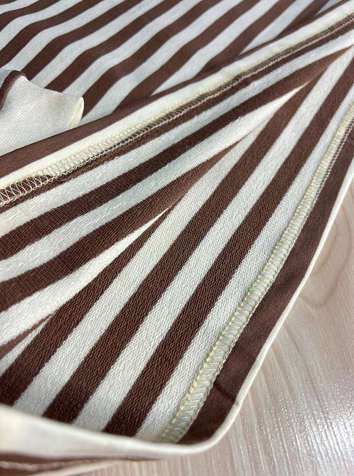 Лонгслів жіночий TEXTURE 1255 реглан смугастий трикотажний оверсайз крій, бежевий, one size Київ - фото 8