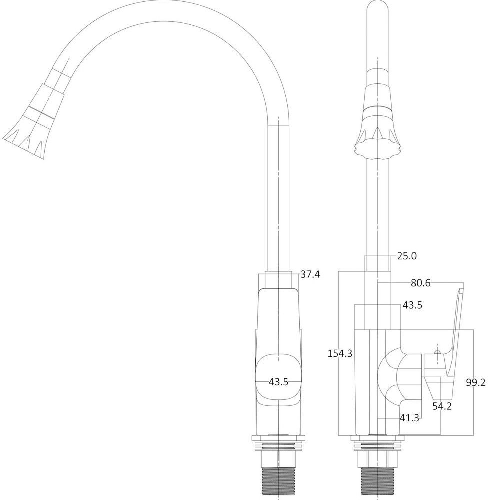 Змішувач для кухні Globus Lux BONN GLB-0203SA-GP-B01 Київ - фото 7