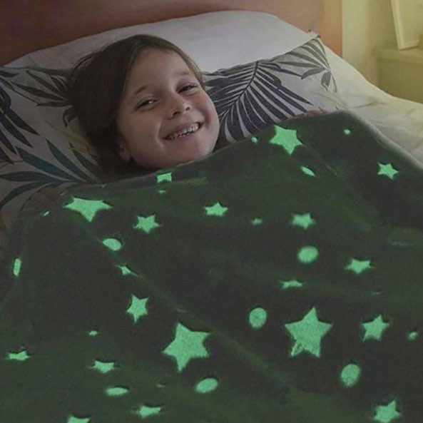 Светящийся плед для детей и подростков Blanket kids Magic Star 150х100 см, Одеяло со звездами JO-94 Львов - изображение 12