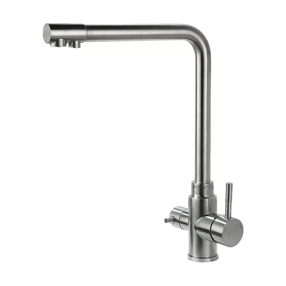 Смеситель для кухни с подключением к фильтру WEZER EKO4C-01 сатин Киев - изображение 1
