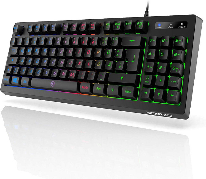 Игровая клавиатура KLAS REMO G076, 90 клавиш, RGB-подсветка, Anti-Ghosting 25 клавиш, QWERTZ, USB, ч Киев - изображение 2