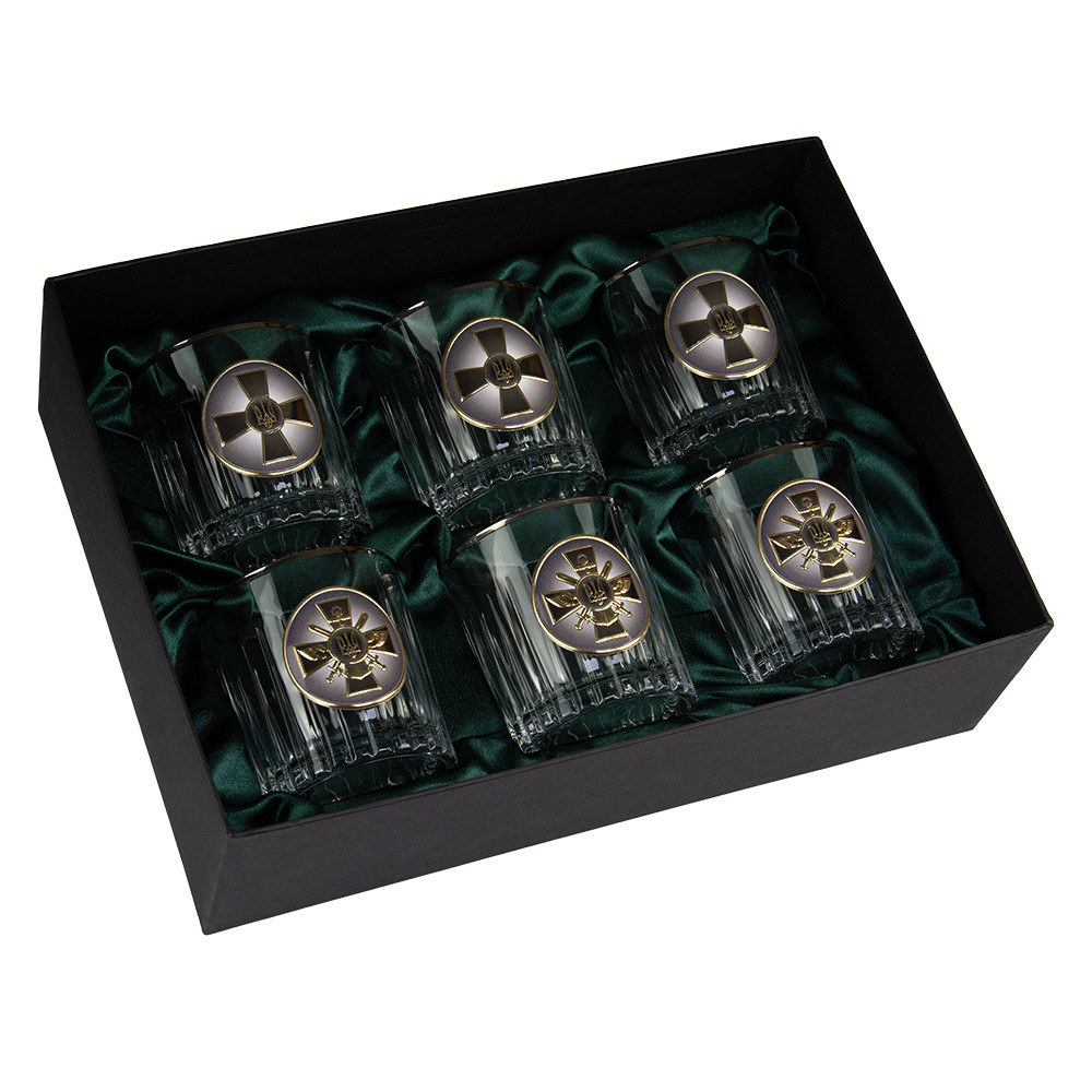 Набор бокалов для виски «ГЕНШТАБ ЗСУ» Boss Crystal, 6 бокалов Ровно - изображение 1