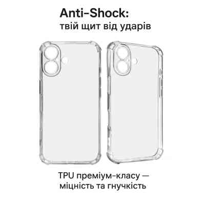 Чохол до мобільного телефона BeCover Anti-Shock Apple iPhone 17 Clear (713793) Вінниця