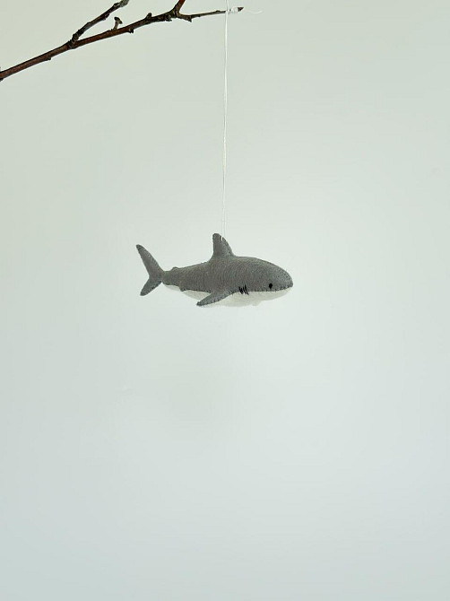 Мягкая фетровая игрушка акула ручной работы – безопасная развивающая игрушка Киев - изображение 9