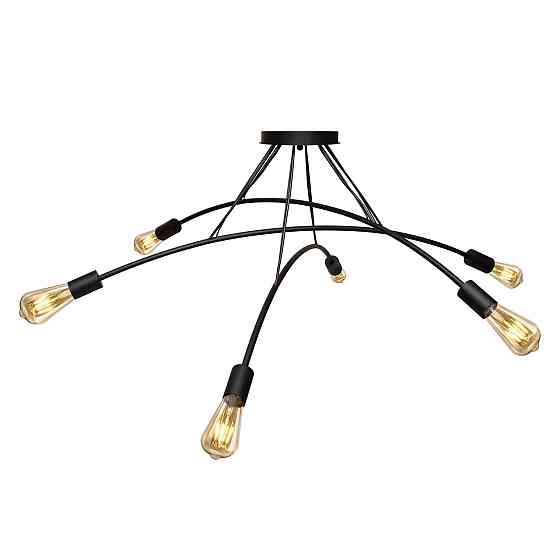 Люстра подвесная MSK Electric Orion на шесть ламп Е27 NL 9832-6 BK черная Одесса