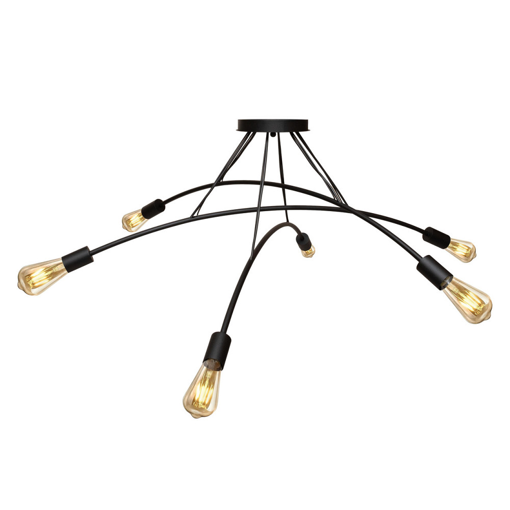 Люстра подвесная MSK Electric Orion на шесть ламп Е27 NL 9832-6 BK черная Одесса - изображение 1
