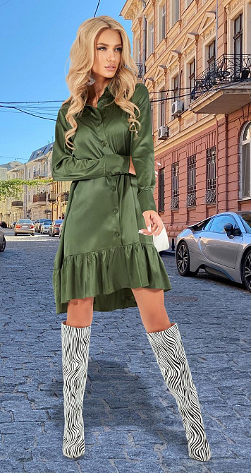 Шелковое платье рубашка Киев - изображение 2