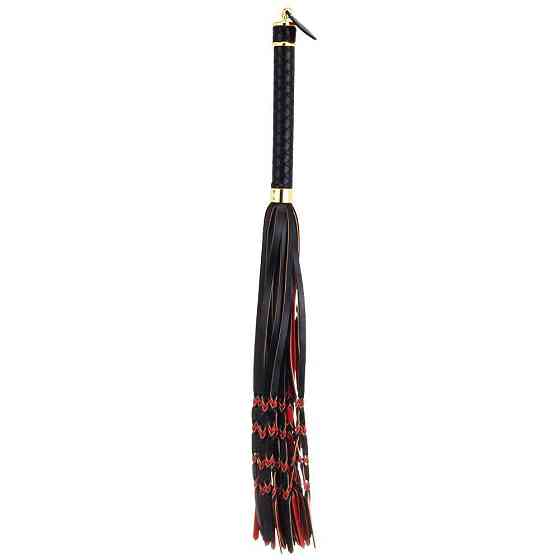 Флоггер LOCKINK SEVANDA Red & Black Braided Tail Flogger Sex Aura Киев