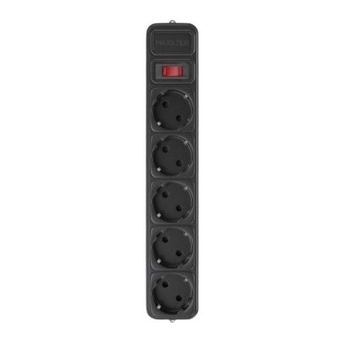 Фільтр мережевий 5 розеток 3м з вимикачем чорний SPM5-G-10B Maxxter Житомир - фото 3